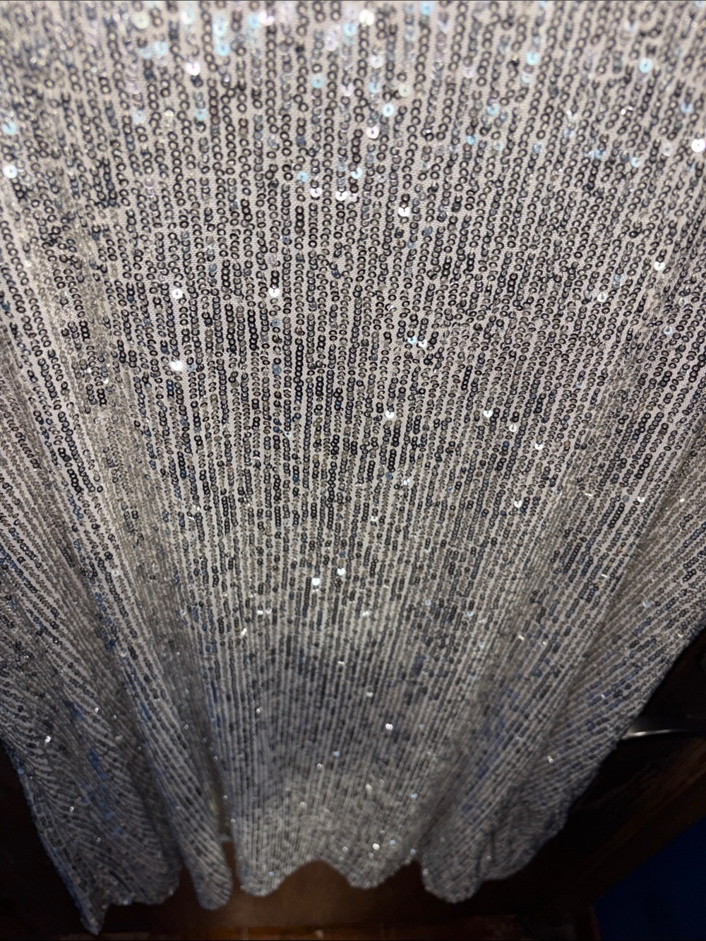 Vince Camuto Silver Sequin V-Neck Mini Dress - Picture 7 of 16